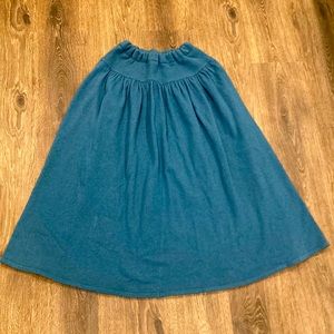 Vintage Renee Tenor for Jeanne Pierre Wool Teal Blue Midi Skirt Women’s M